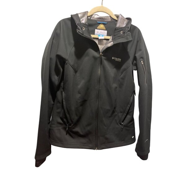 Columbia Womens Titanium Omni-Heat Black Softshell Jacket XL Thermal Comfort - Picture 1 of 14